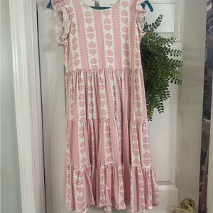 Pink Heart Pattern Dress